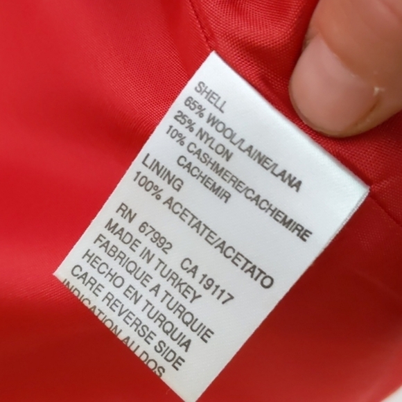 Sigrid OLSEN - wool red pencil skirt size 2 petite - Picture 3 of 3